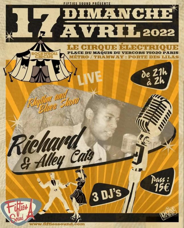Richard & The Alley Cats au Cirque Electrique à Paris 20ème.