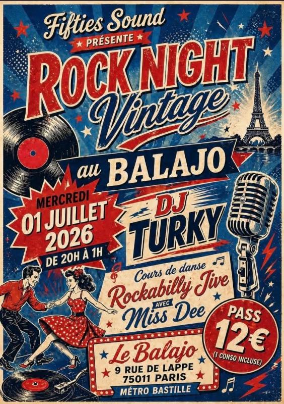 Soirée Rock Night Vintage au Balajo