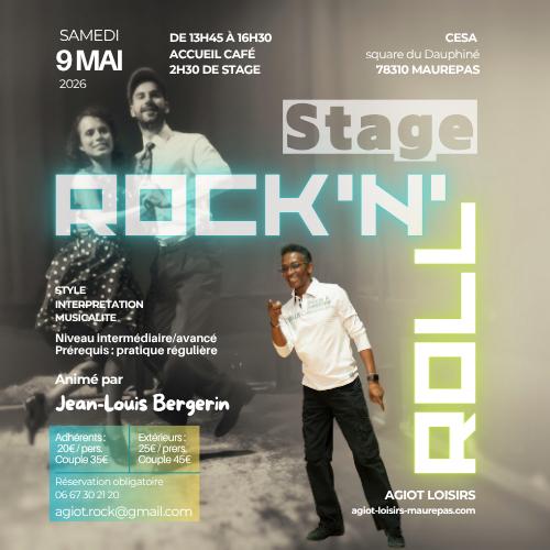 Agiot Loisirs stage de Rock'N'Roll inter/avancé au CESA à Maurepas 78310 animée par Jean-Louis BERGERIN 