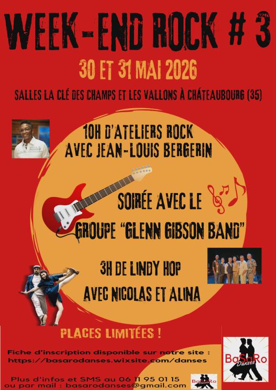 Stage de rock'n'roll & Lindy Hop à Chateaubourg + soirée et après midi dansantes