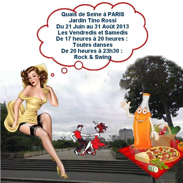 PARIS square Tino Rossi - 17h / 20h = toutes danses - 20h / 23h30 = rock & swing
